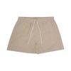 Beige Striped Boxer Shorts with Pockets