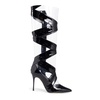 Black Patent Leather Stiletto Boots