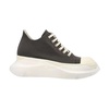 Grey Sneakers Leather Lace-up Rubber Sole