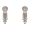 Crystal Embellishment Dangle Clip-On Earrings