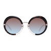 Brown Womens Sunglasses Round Mirrored Gradient