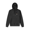 Versatile Black Cotton Hoodie with Phoenix Patch