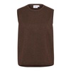 Knitted Vest Dark Oak Melange