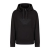 Black Sweatshirt with Eagle Logo Hoodie