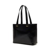 Black Shopper Bag with Zip Closure