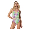 Green Tie-Dye Swimsuit with Glitter