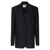 Blue Wool Blend Blazer Jacket