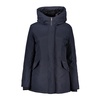 Blue Hooded Jacket with Zip and Buttons