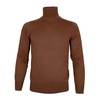 Brown Cashmere Silk Slim Fit Sweater