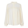 Feminine Carall Blouse with Flounce Detail