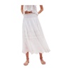 Eyelet Maxi Skirt with Floral Embroideries