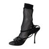 Dolce & Gabbana Black Suede Short Boots Sandals Shoes