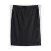 Knee-length wool skirt with pockets