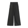 Grey Wool Blend Palazzo Trousers