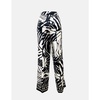 Zebra Print Silk Straight Pants