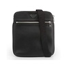 Flat Black Shoulder Bag for Men