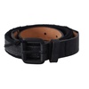 Chic Black Leather Waist Belt