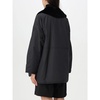 Black Technical Fabric Coat with Gursky Fur Collar