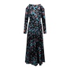 Abstract Print Cut-Out Long Dress