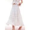 Eyelet Maxi Skirt with Floral Embroideries