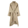 Beige Cotton Trench Coat with Oversize Fit