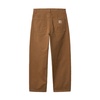 Logo Cotton Pants with Button and Zipper Closure