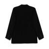 Black Textured Jacket with Button Fastening