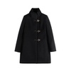 Romantic Black Wool Coat