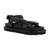 Black Leather Sandals with Adjustable Straps