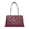 Quilted Bordeaux Leather Tote Bag