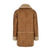 Beige Merino Look Suedette Coat