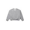 Grey Sweatshirt with Embroidery and Cutout Pattern