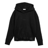 Logo Embroidery Hoodie Sweatshirt Black