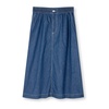 Air Denim A-line Skirt Mid Blue