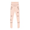 Beige Tattoo Print Trousers Booties