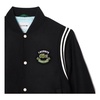 Premium Wool Varsity Jacket Black