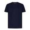 Blue Ribbed Crew Neck T-shirts and Polos