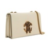 Cream Mirror Snake Shoulder Bag