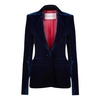 Blue Velvet Single-Breasted Blazer