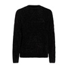 Velvet Knit Sweater with Logo Patch