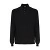 Black Polo Shirt with Long Sleeves