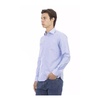 Light Blue Cotton Shirt Italian Collar