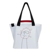 White Canvas Shopping Bag with Pili and Bianca Print