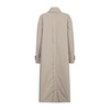 Beige Long Overcoat with Shirt Collar