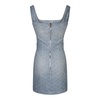 Blue Denim Mini Dress with Golden Buttons