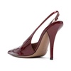 Pointed Slingback Pumps in Pinot Noir