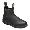 Chelsea Style Waterproof Leather Boots with Glitter Elastic Sides