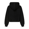 Black Cotton Rubberised Logo Hoodie