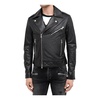 Leather Jacket with Logo Relief