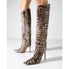 Leopard Print Leather Boots